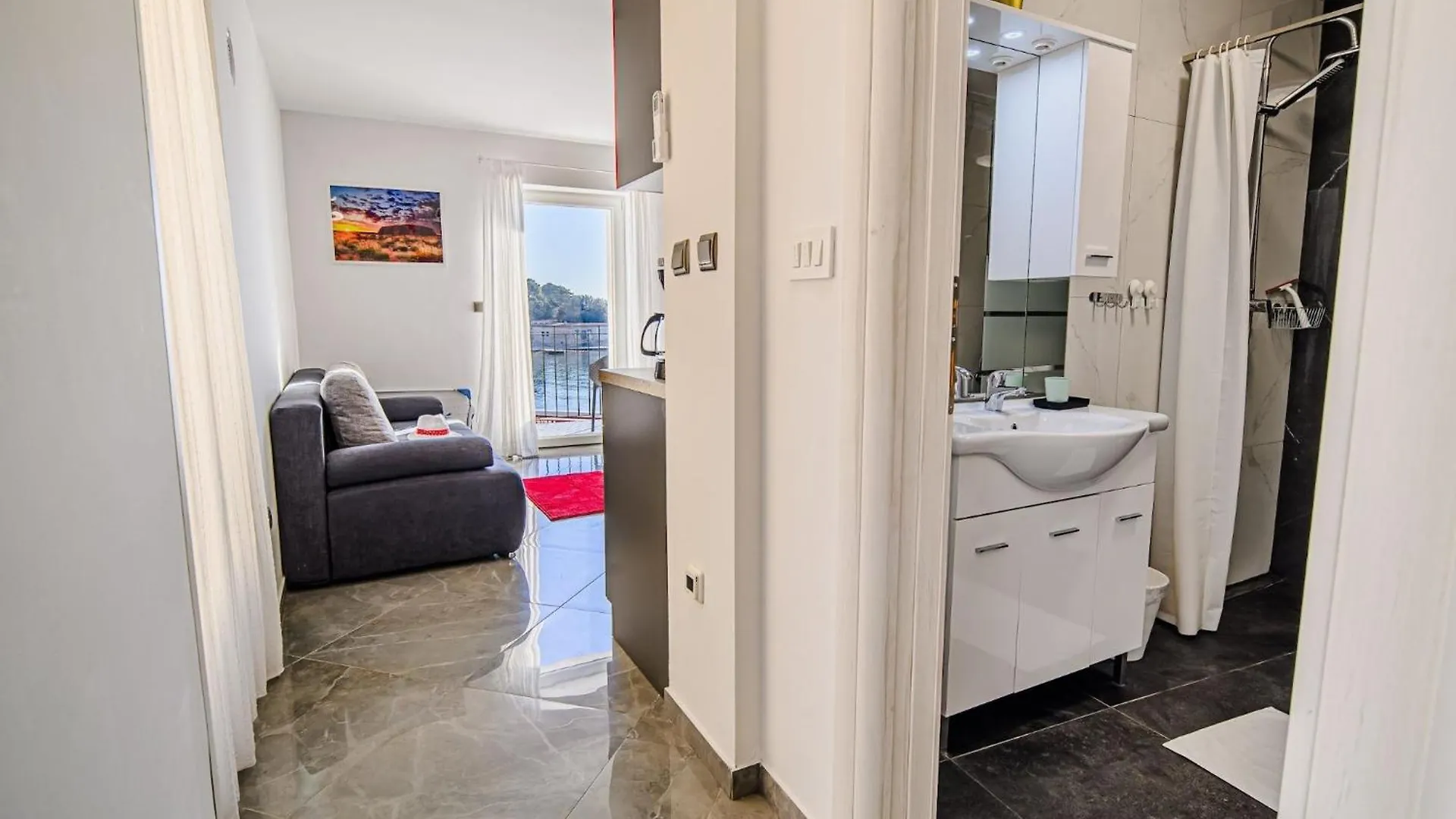 Sleek And Stylish Umag Apartments With Sea View - Two Bedroom Apartment With Balcony
